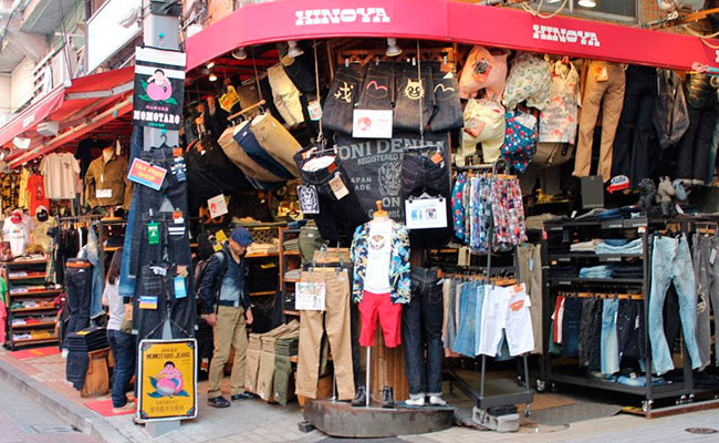 Джинсовый магазин Hinoya в Японии